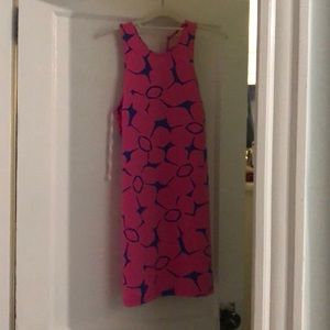 Pink and blue flower dress size small